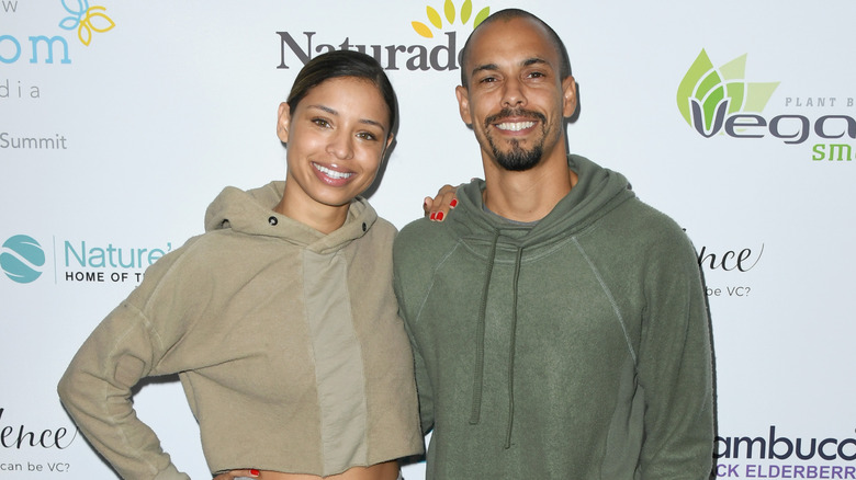 Brytni Sarpy and Bryton James smiling