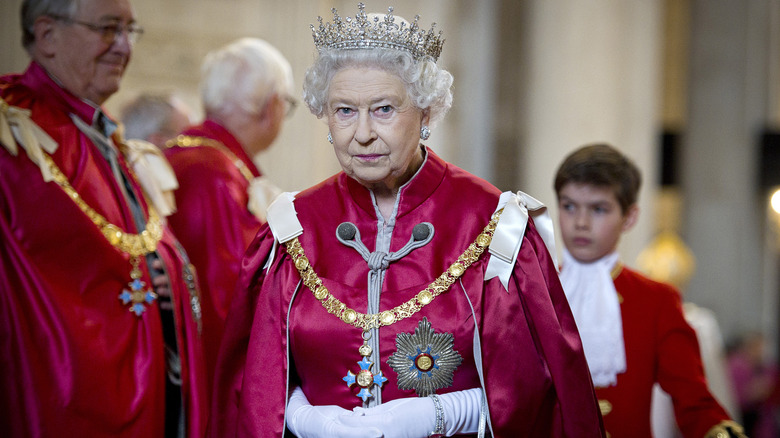 Page boy with Queen Elizabeth