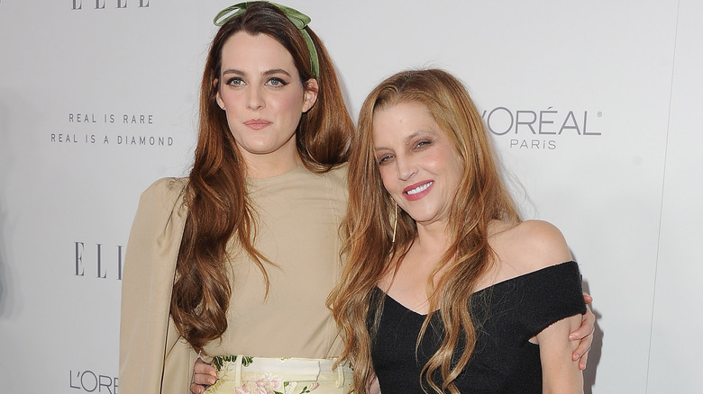 Riley Keough and Lisa Marie Presley at event