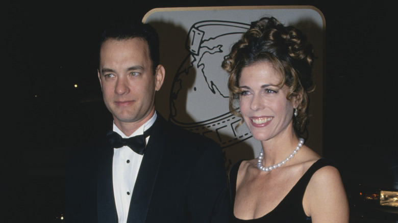 Rita Wilson and Tom Hanks smiling in 1994