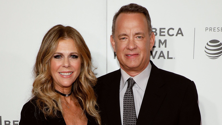 Rita Wilson and Tom Hanks attending the Tribeca Film Festival in April 2017