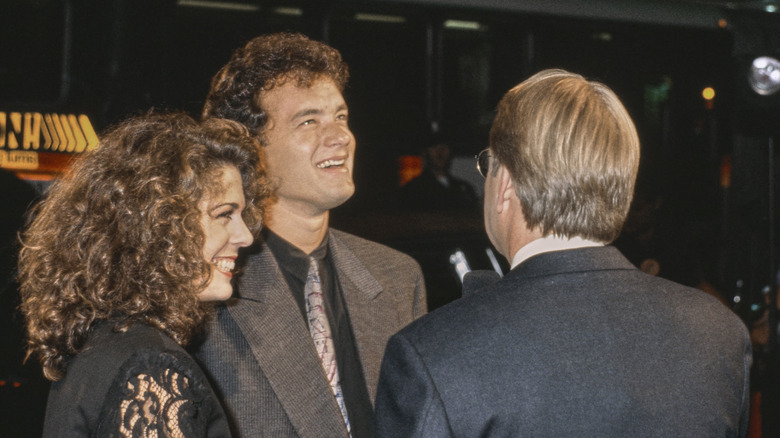 Rita Wilson and Tom Hanks smiling in September 1988