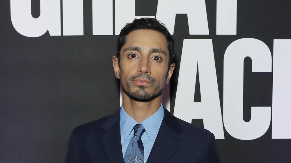 Actor Riz Ahmed poses on the red carpet