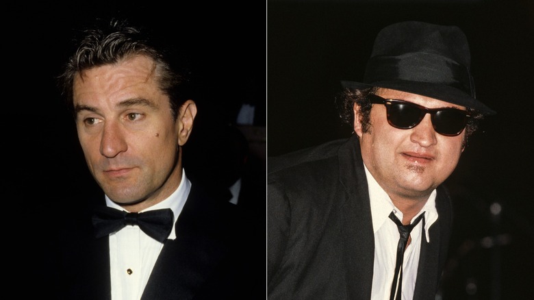 Side-by-side of Robert De Niro and John Belushi