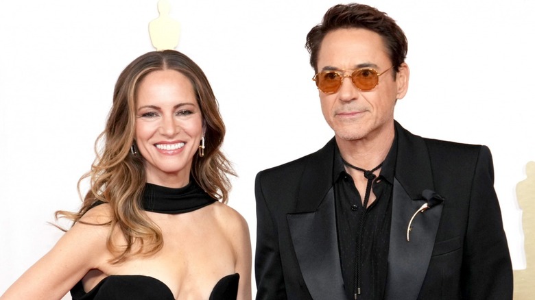 Susan Downey and Robert Downey Jr. smiling