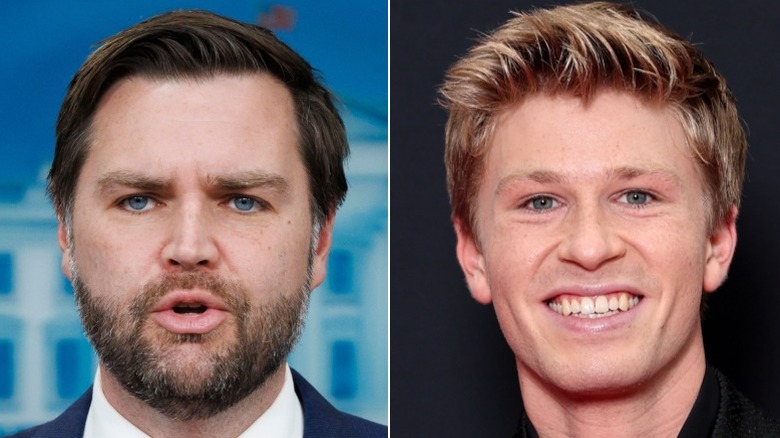 Split image of JD Vance and Robert Irwin