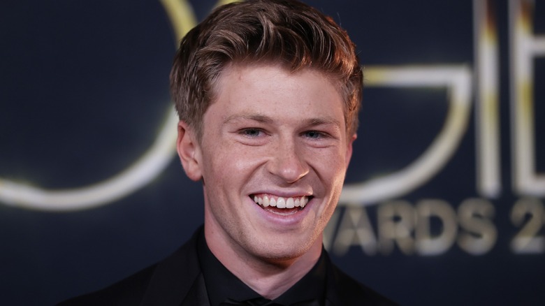 Robert Irwin smiling broadly on the red carpet of the Logie Awards