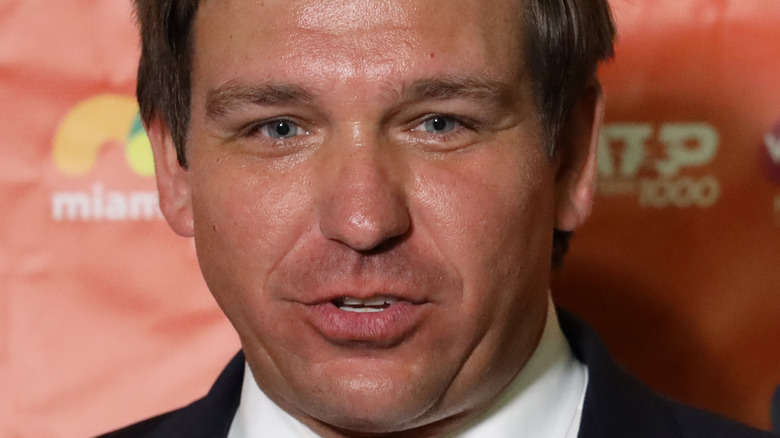 Ron DeSantis orange background