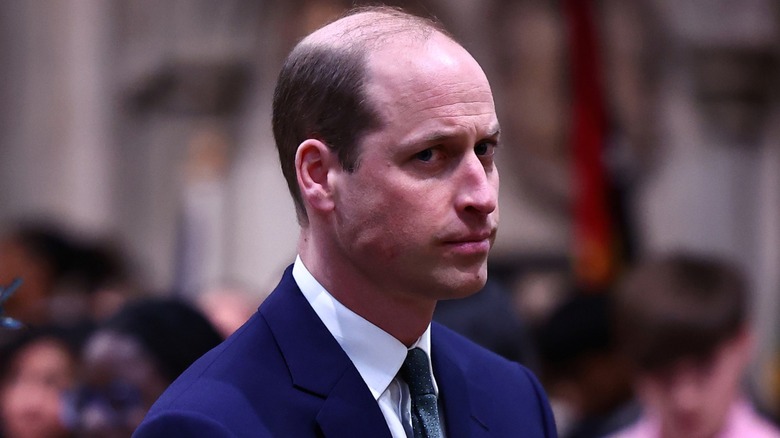 Prince William furrowing brow