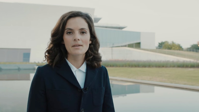 Rose Kennedy Schlossberg in front of The REACH at the Kennedy Center