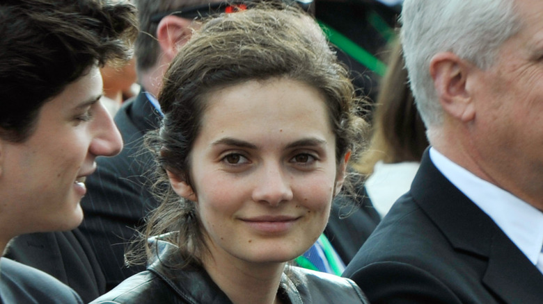 Closeup of Rose Kennedy Schlossberg smiling in audience