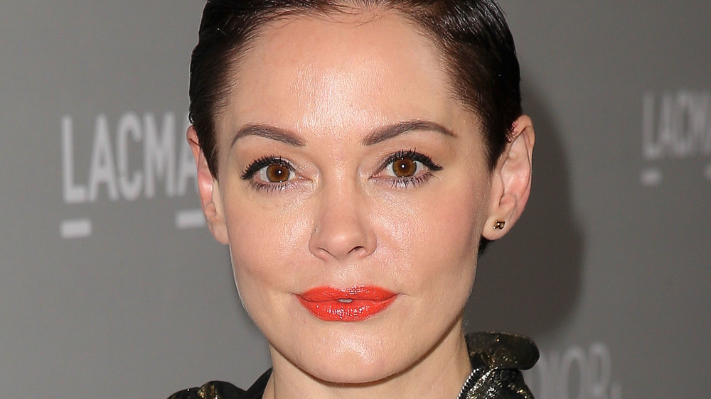 Actress Rose McGowan on the red carpet