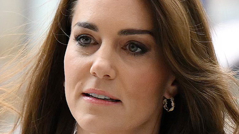 Kate Middleton looking serious