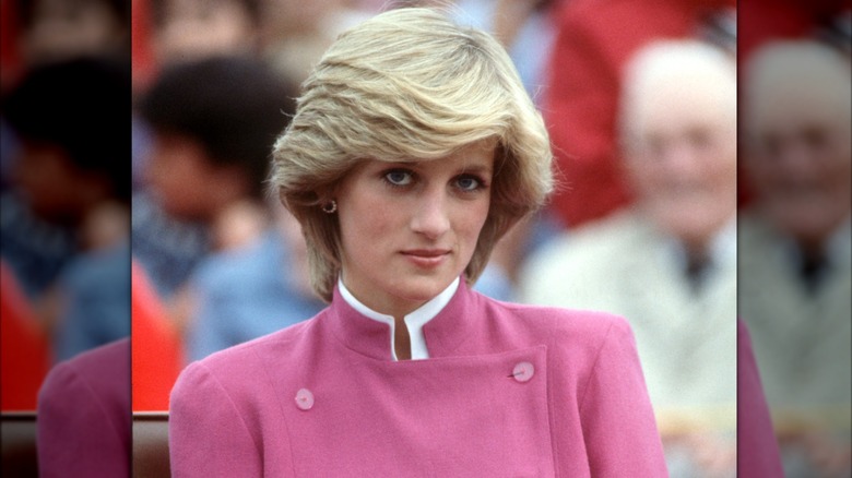 Princess Diana looking thoughtful