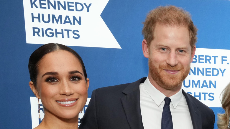 Meghan Markle and Prince Harry smiling