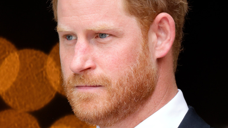 Prince Harry looks thoughtful