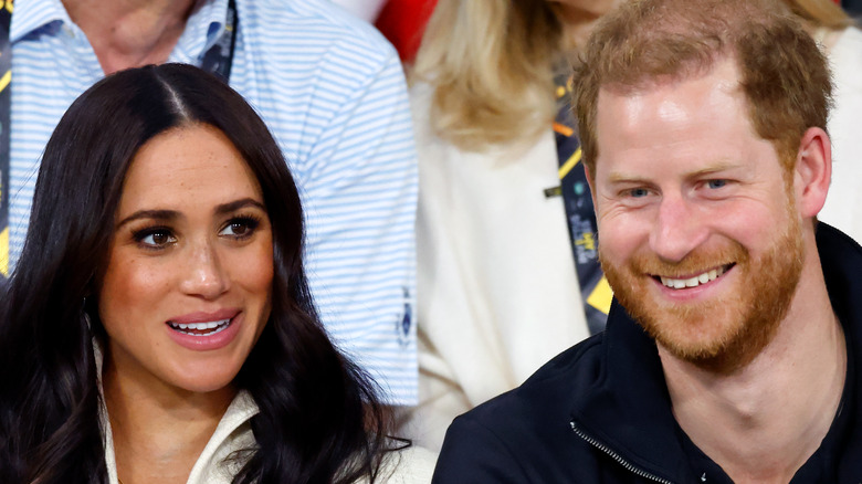 Meghan Markle and Prince Harry smiling