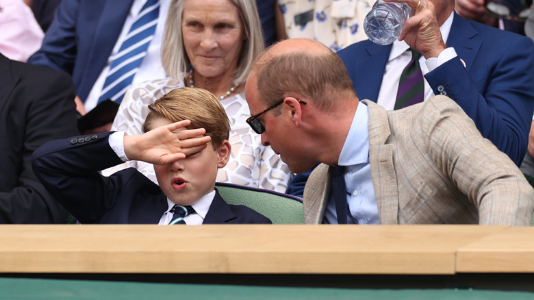 Prince George and Prince William at Wimbledon