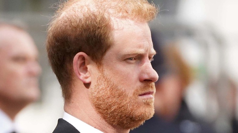 Prince Harry standing vigil 