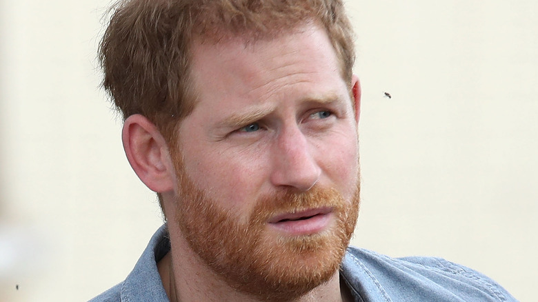 Prince Harry squinting