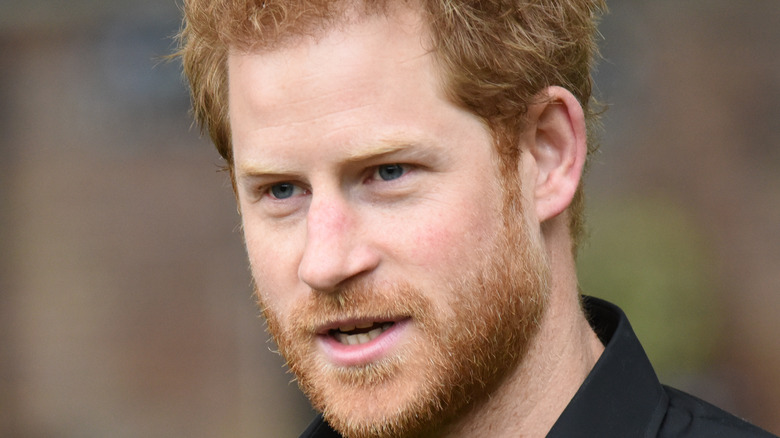 Prince Harry in black