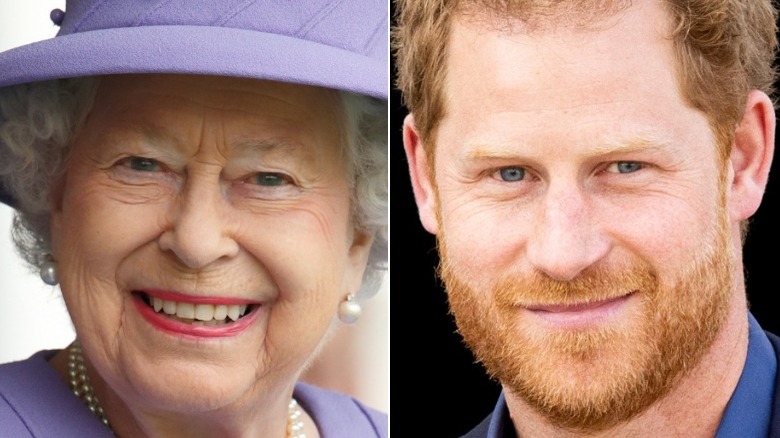 Queen Elizabeth and Prince Harry together