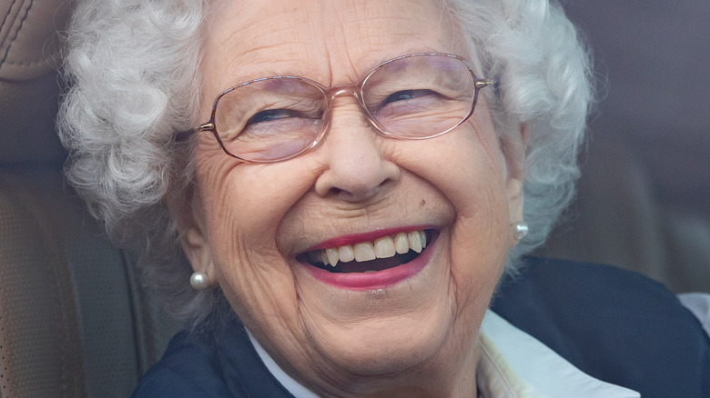 Queen Elizabeth II smiling