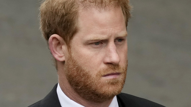 Prince Harry at Queen Elizabeth II funeral