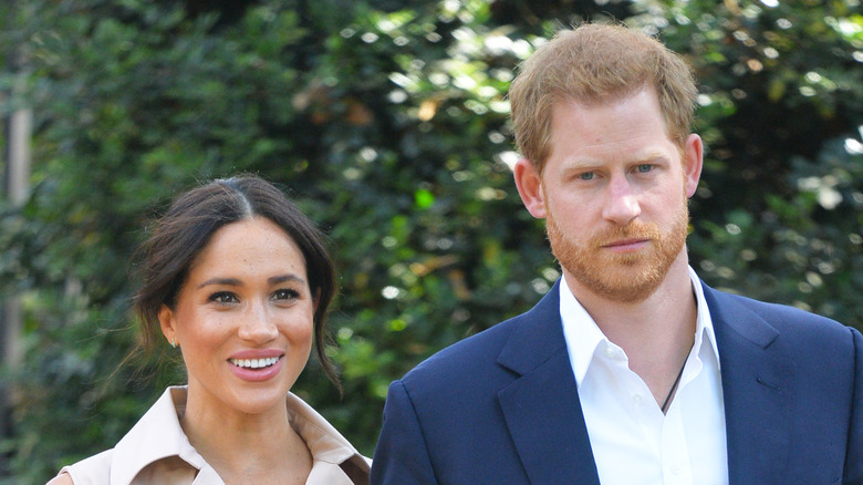 Meghan and Harry take a walk together