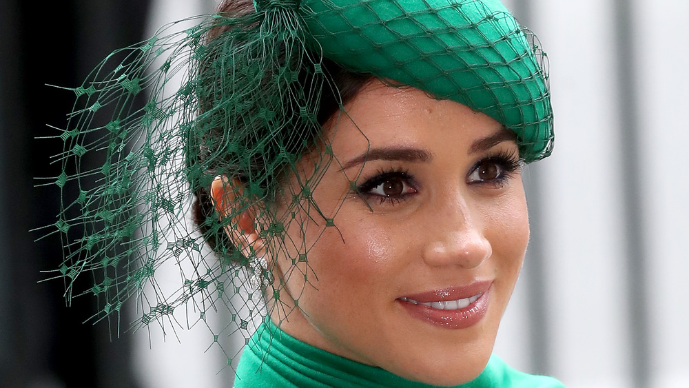 Meghan Markle in green fascinator