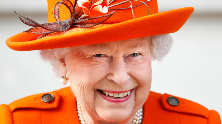 Queen Elizabeth II smiling in photo 