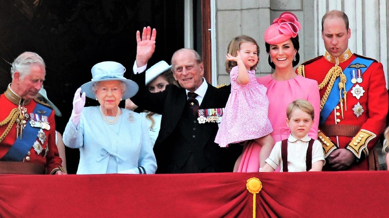 The British royal family at Buckingham Palace 