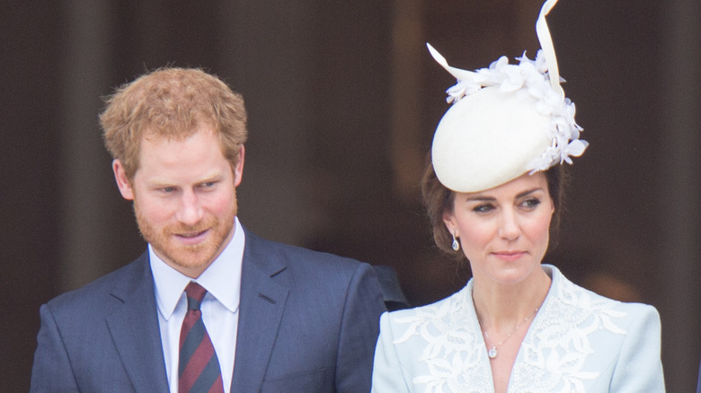 Kate Middleton with Prince Harry and William