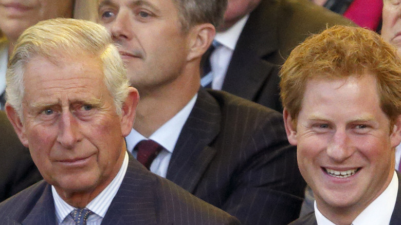 Prince Harry and Prince Charles at event 