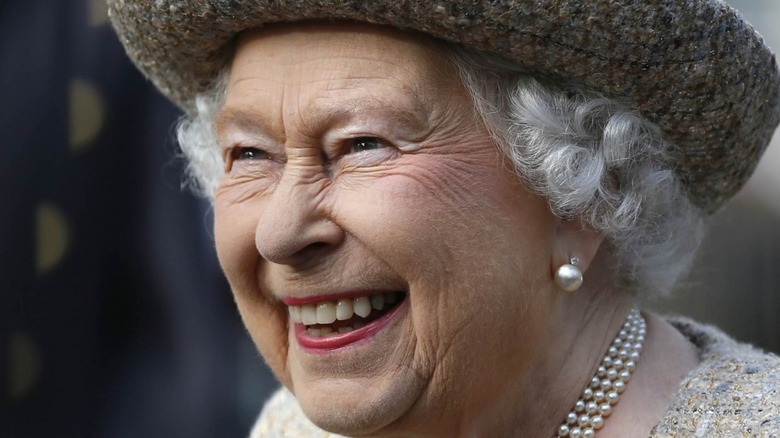 Queen Elizabeth smiling