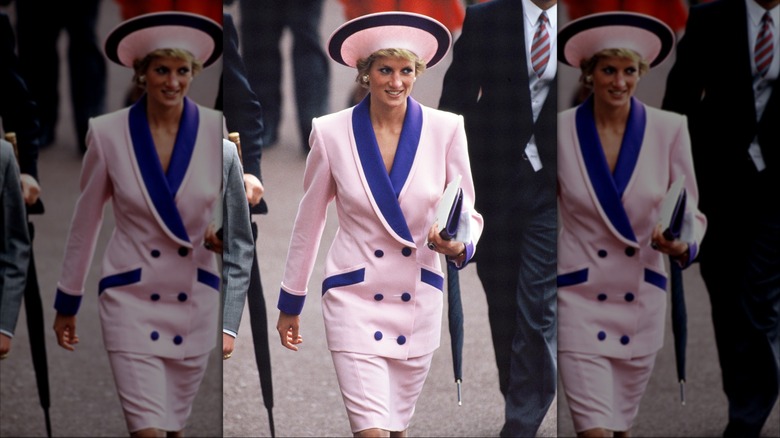 Princess Diana at the Royal Ascot in 1990