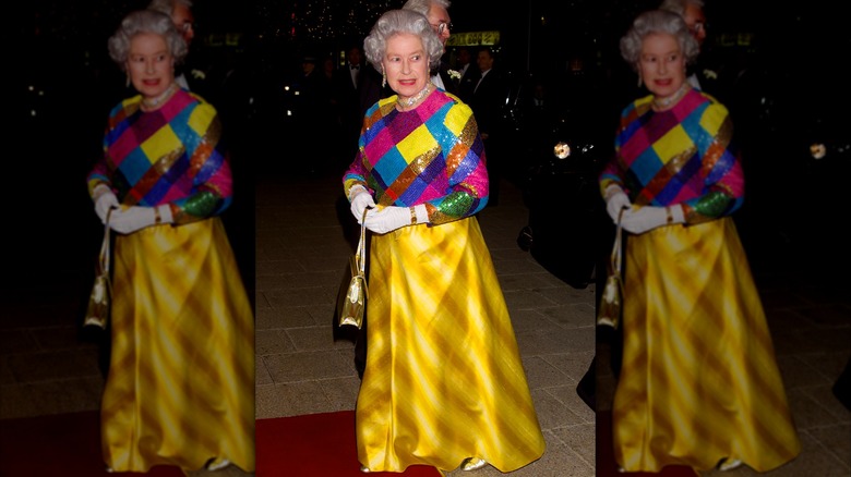 Queen Elizabeth II at the Royal Variety Performance in 1999
