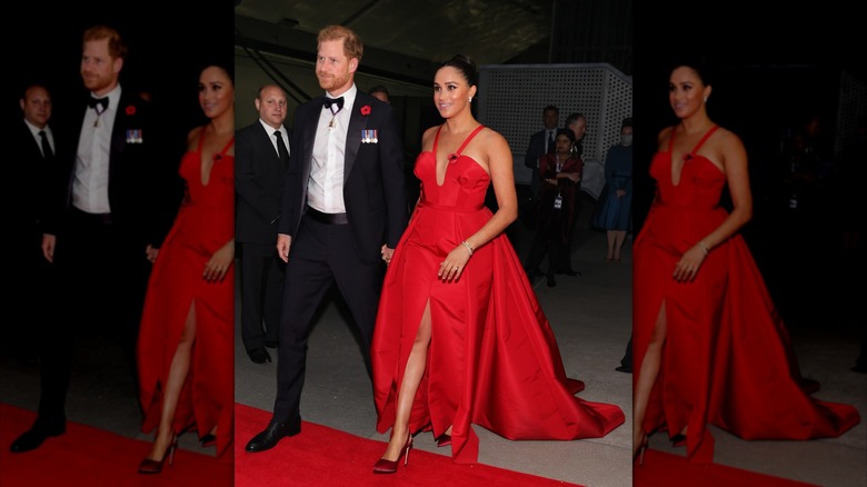 Prince Harry and Meghan Markle at the Salute to Freedom gala in New York, 2021.