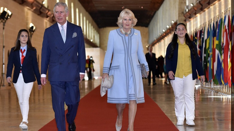 Queen Camilla and King Charles III at the opening ceremony for the Commonwealth Summit in 2015.