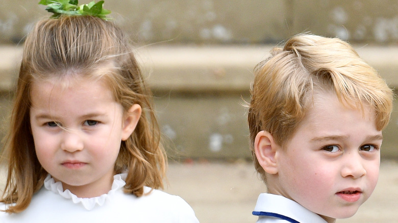 Prince George and Princess Charlotte smiling