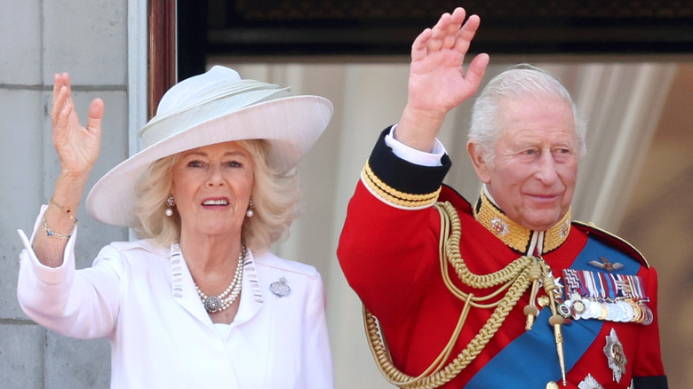 Queen Camilla and King Charles at Trooping the Colour