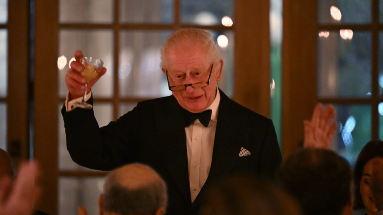 King Charles at a royal dinner