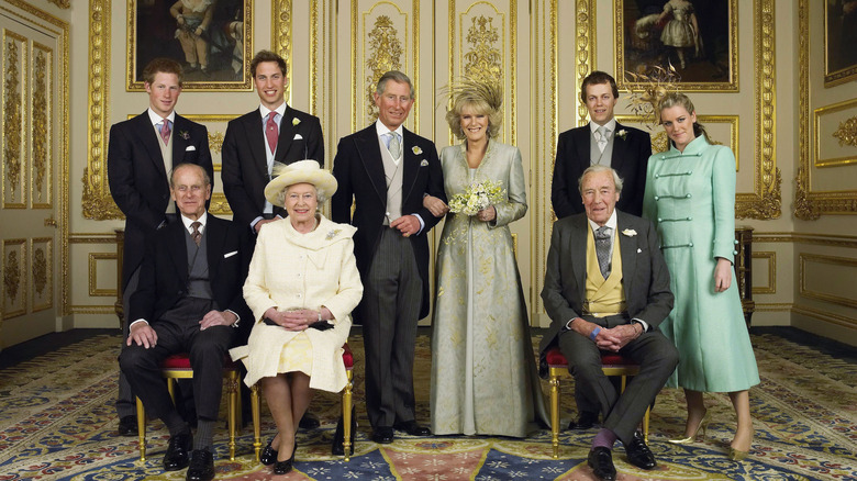 Royal family at Charles and Camilla's wedding