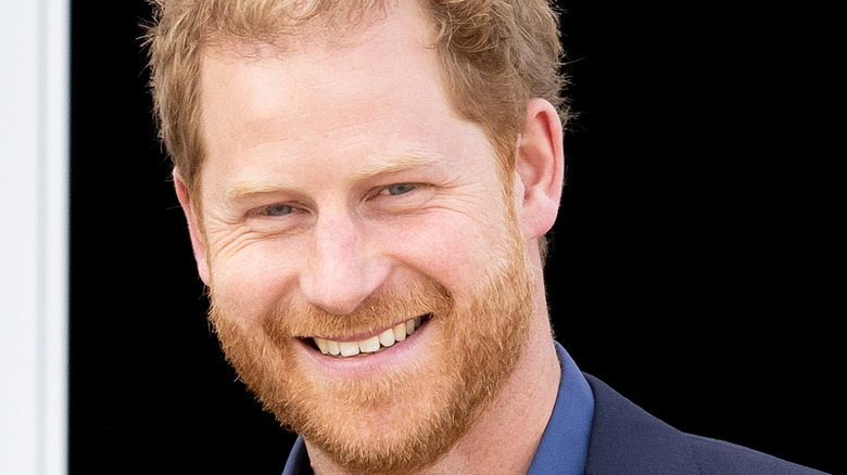 Prince Harry grinning