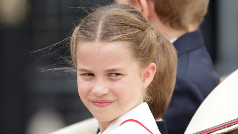 Princess Charlotte riding in carriage