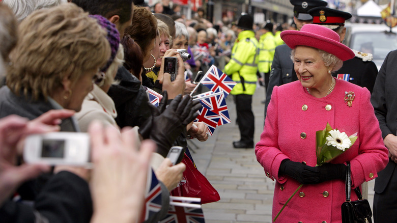 Queen Elizabeth on a walkabout 