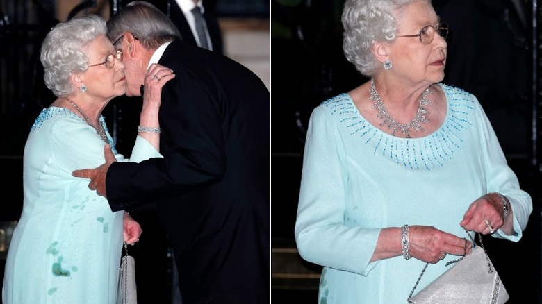 Queen Elizabeth dress with stains