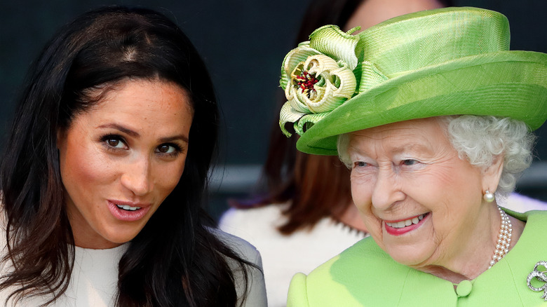 Duchess Meghan and Queen Elizabeth 