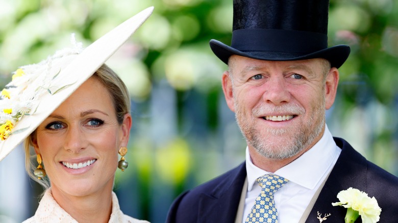 Zara and Mike Tindall smiling