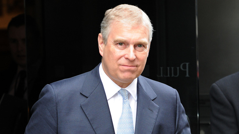 Prince Andrew visiting Mother London